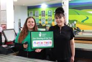Tong Garden Centre's charity champion Chantelle Brayson and Diane Farrar.